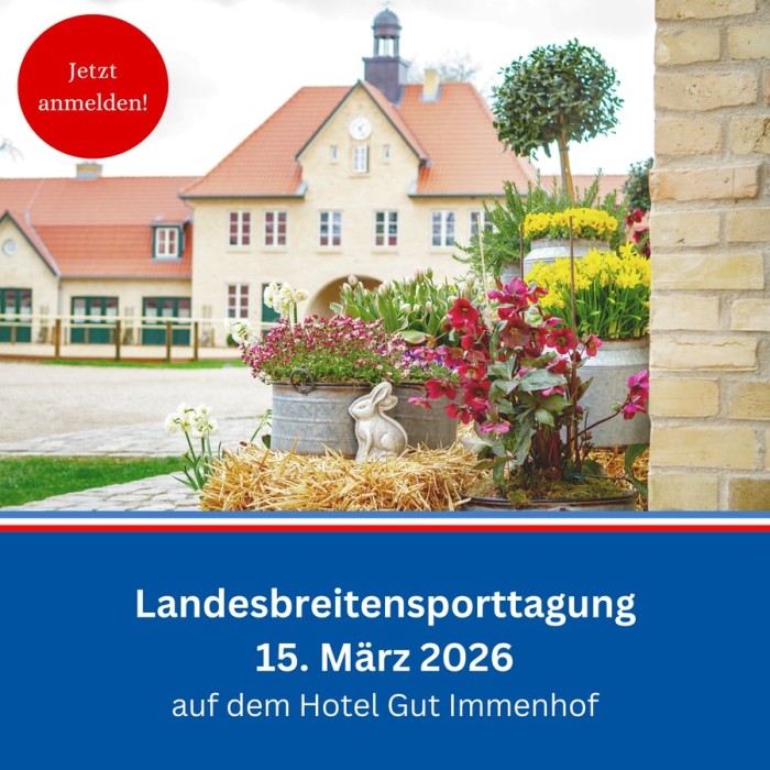 Pferdesportverband Schlesig-Holstein lädt am 15. März zum Landesbreitensporttag ein