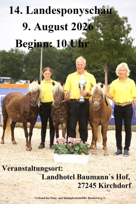 Der Ponyverband Hannover lädt zur 14. Landesponyschau